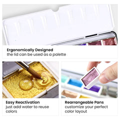 Metallic Watercolor 14 Pan Set