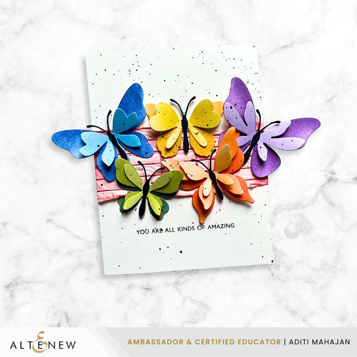 Creative Cuts: Zero-Waste Fluttering Fantasies Layering Die Set - Altenew