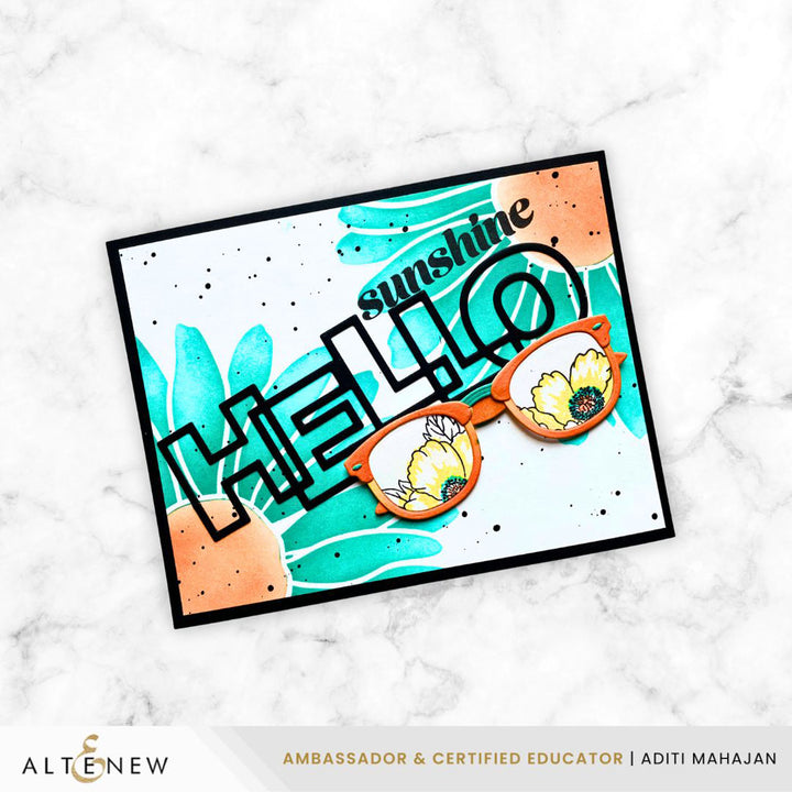 Mini Delight: Stylish Shades Stamp & Die Set - Altenew