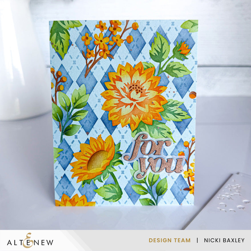Stencil Art: Botanical Argyle & Add-on Die Bundle