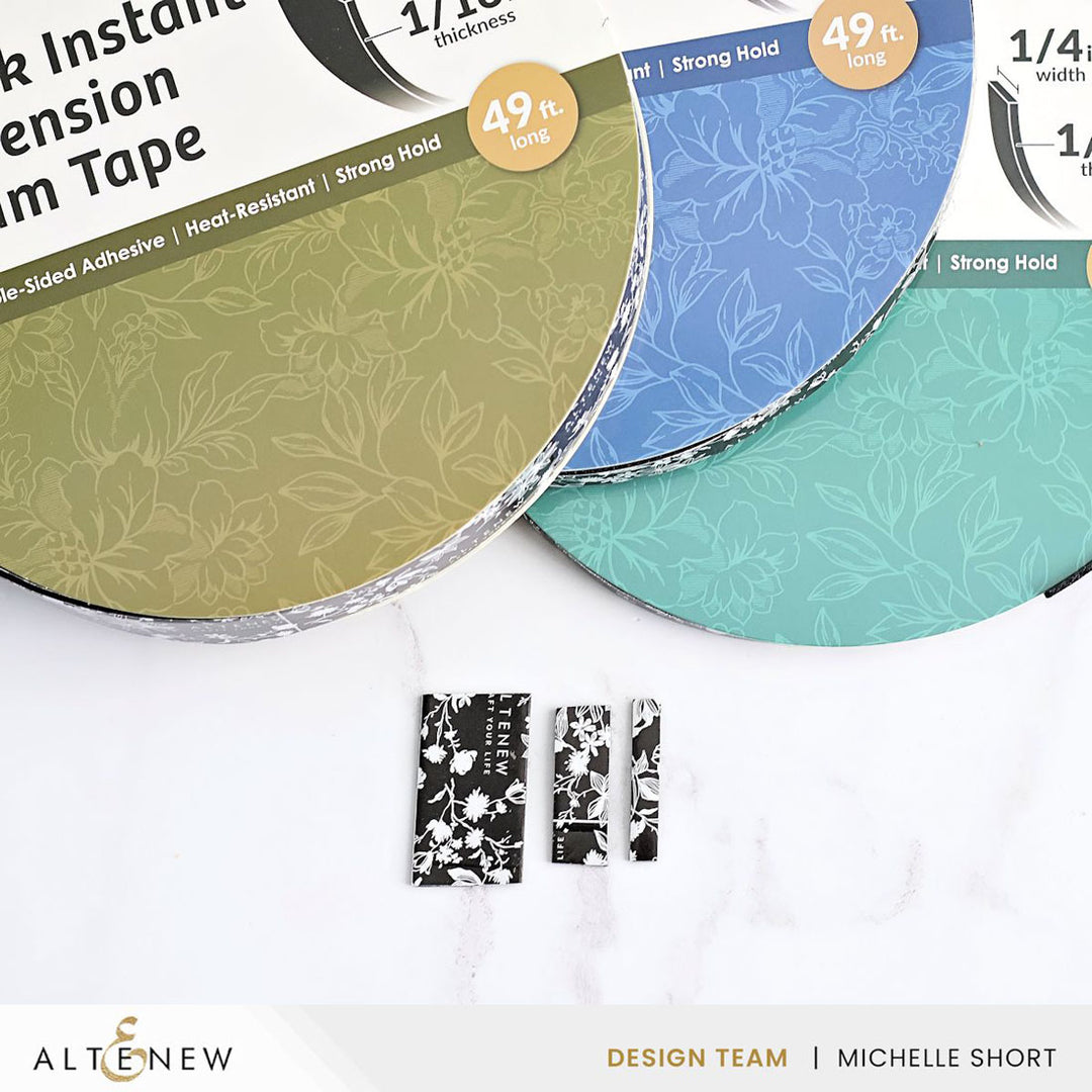 Black Instant Dimension Foam Tape - 1/16'' x 1/2'' x 15m - Altenew