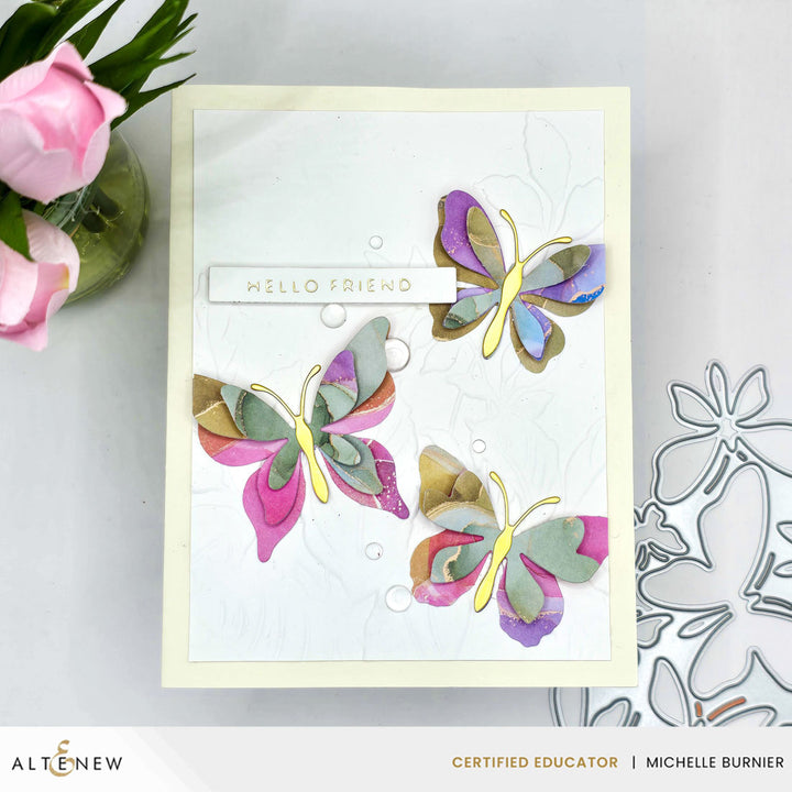 Creative Cuts: Zero-Waste Fluttering Fantasies Layering Die Set - Altenew