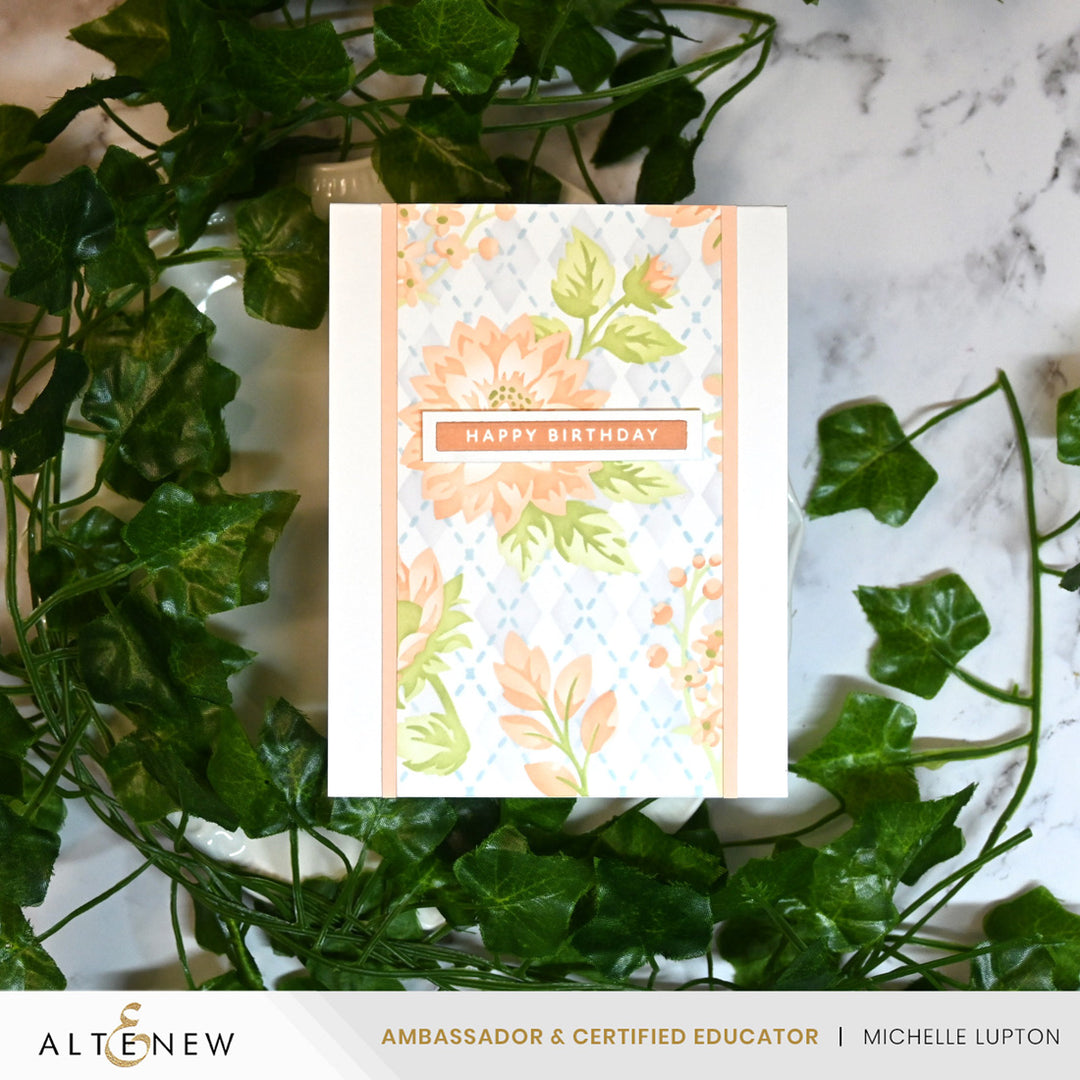Stencil Art: Botanical Argyle Layering Stencil Set (6 in 1)