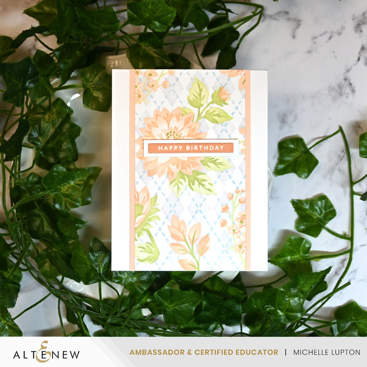 Stencil Art: Botanical Argyle Layering Stencil Set (6 in 1)