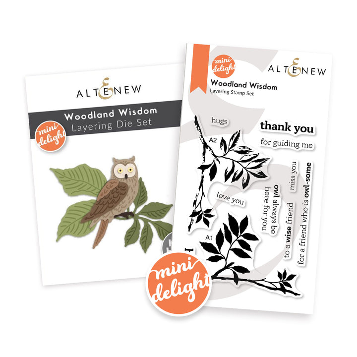 Mini Delight: Woodland Wisdom Stamp & Layering Die Set