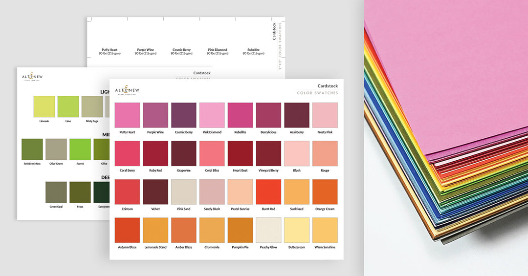 Altenew Crafty Necessities Cardstock color swatches