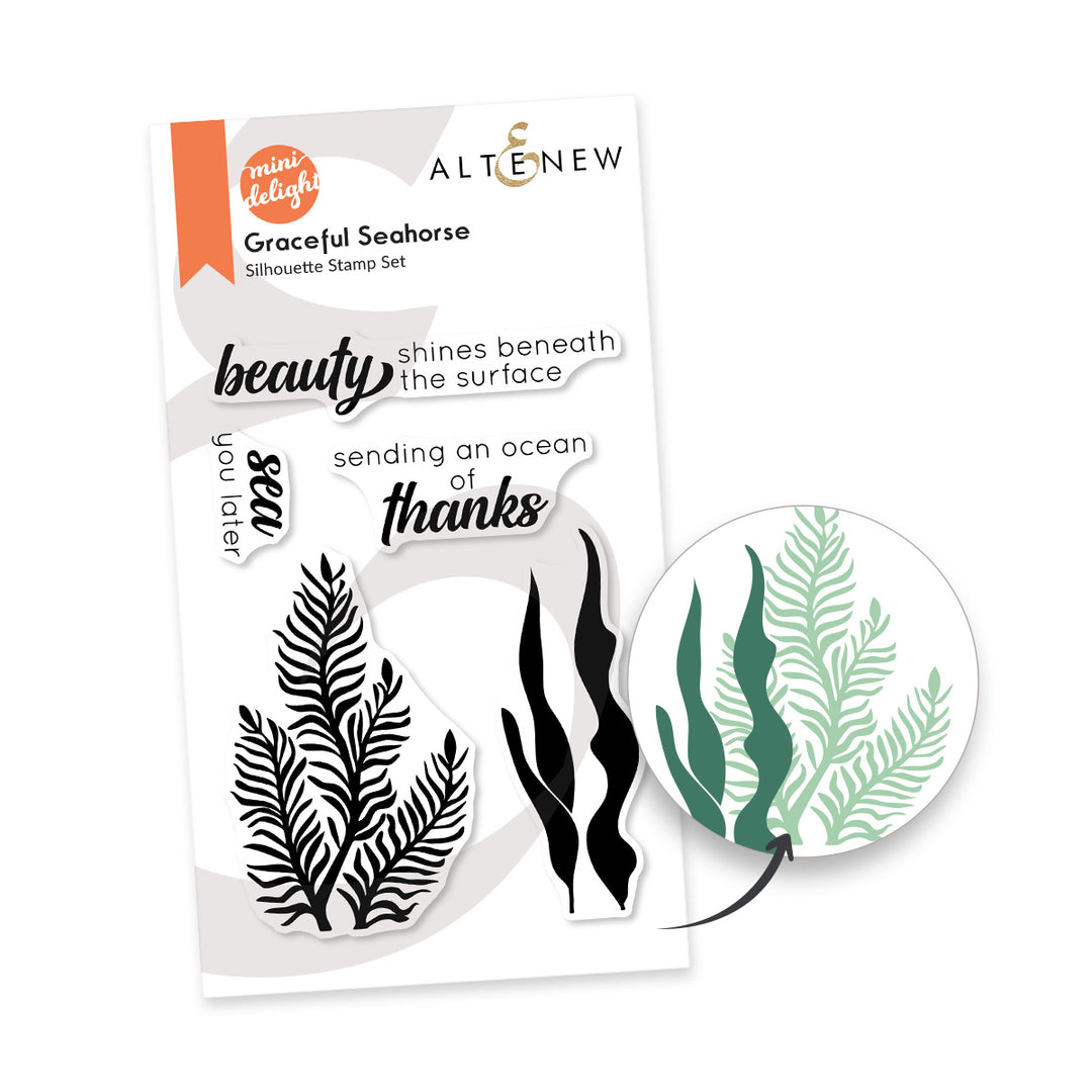 Mini Delight: Graceful Seahorse Stamp & Die Set - Altenew