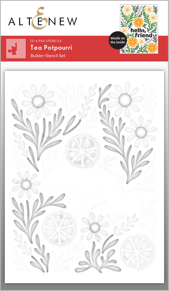 Tea Potpourri Stencil Set (5 in 1)