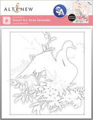 Stencil Art: Swan Serenade Layering Stencil Set (6 in 1) - Altenew