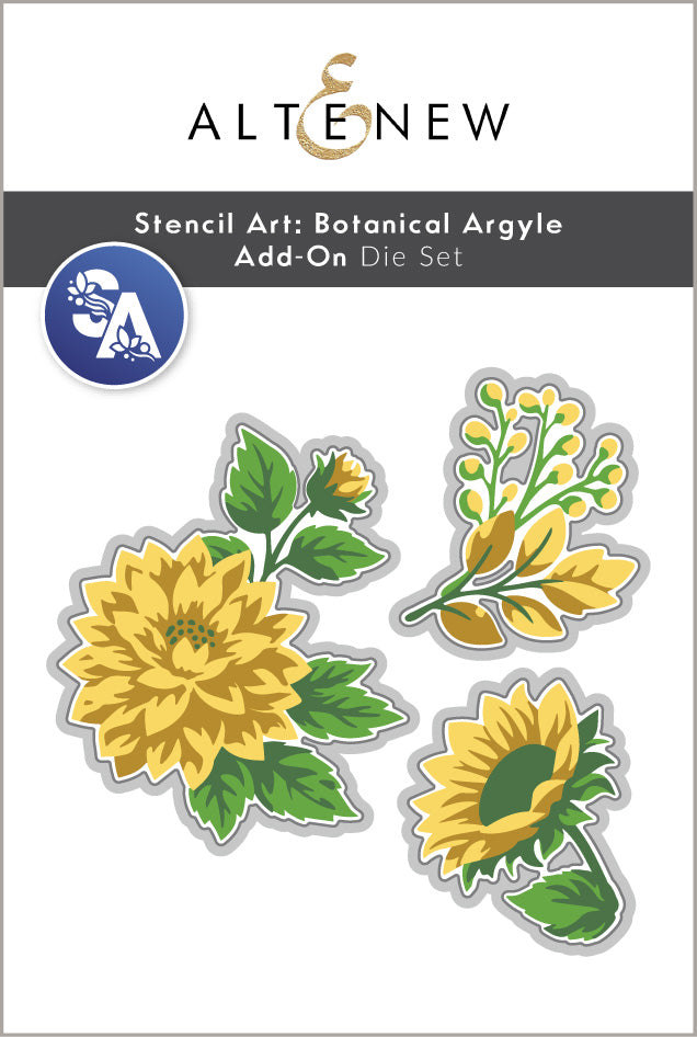 Stencil Art: Botanical Argyle & Add-on Die Bundle