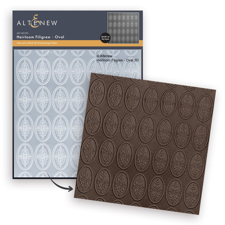 Heirloom Filigree - Oval 3D Embossing Folder
