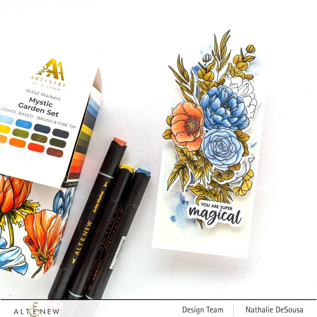 Altenew Alcohol Marker & Alcohol Ink Bundle Mystic Garden Artist Alcohol Markers Set & Alcohol Ink Bundle