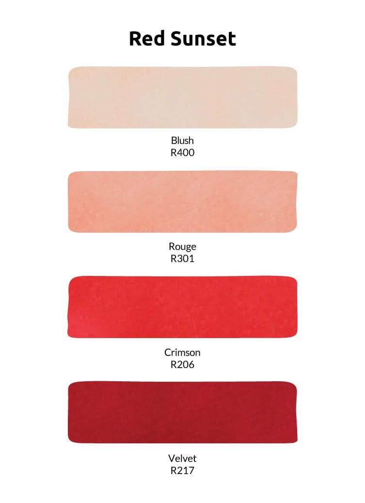 Artist Alcohol Markers Red Sunset Set