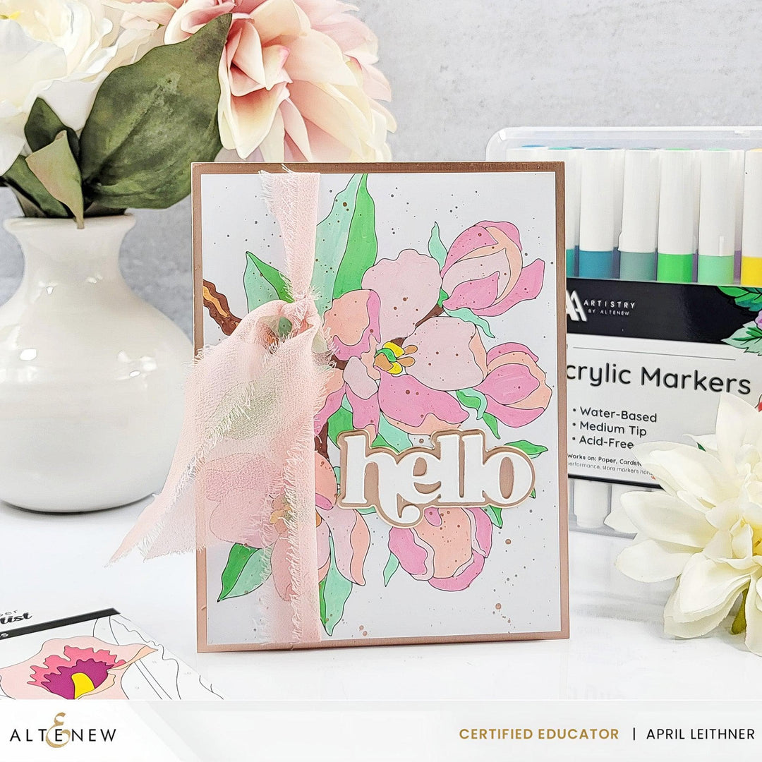 Acrylic Marker Set & Color-by-Number Sheets Bundle