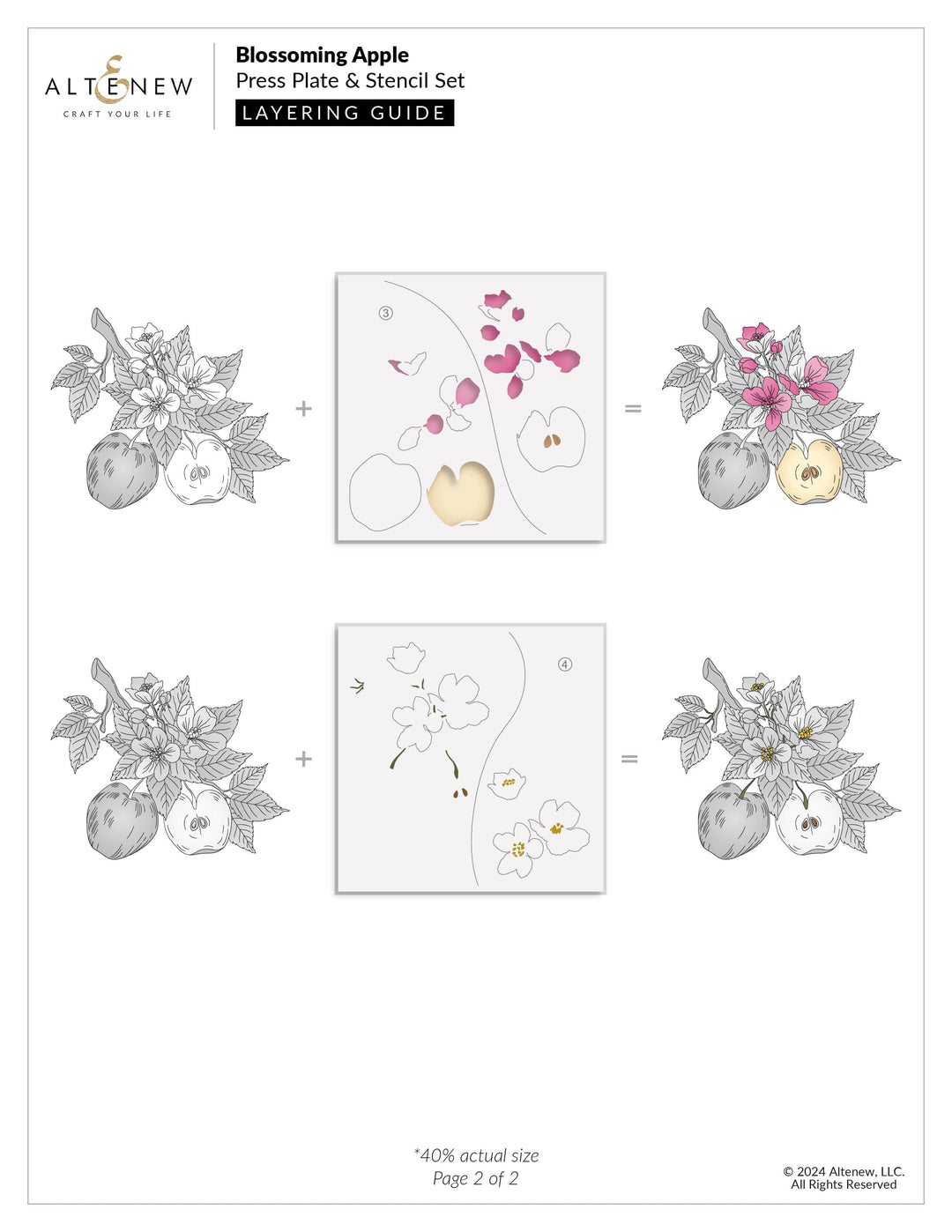 Blossoming Apple Press Plate Set