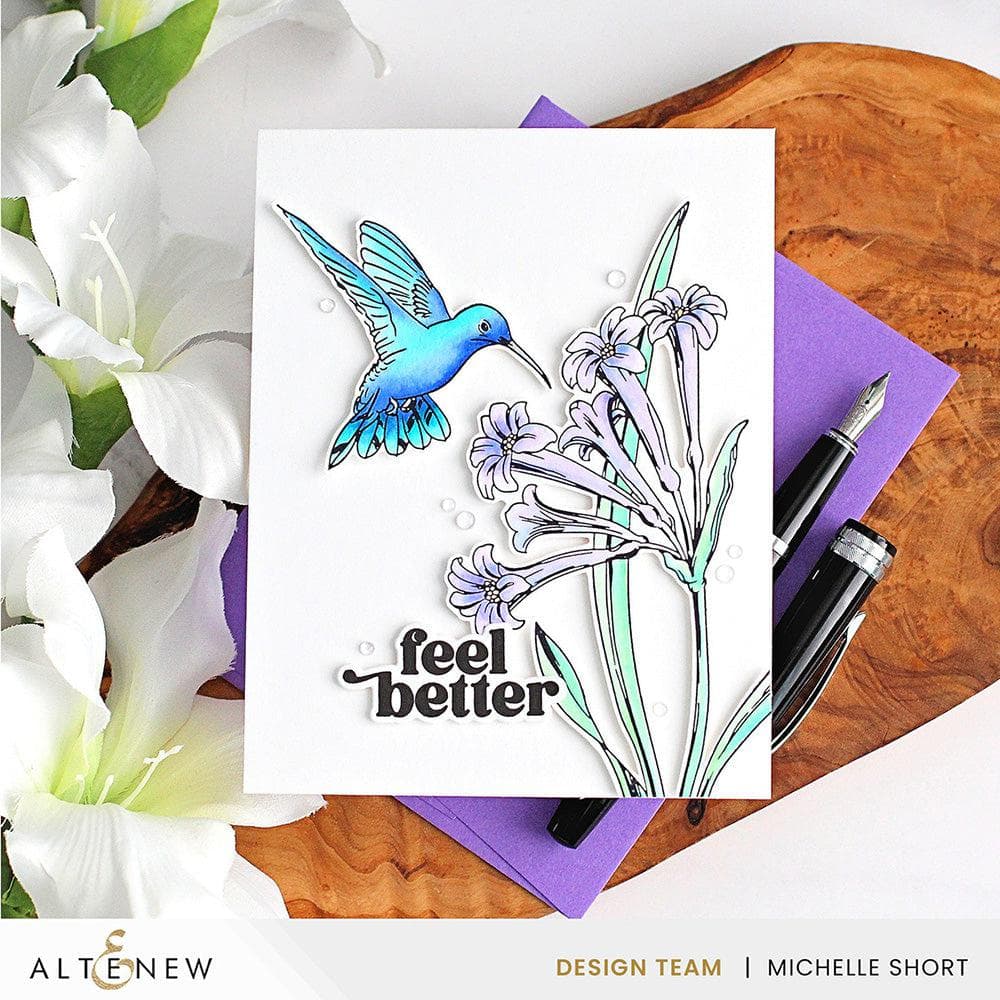 Spellbinders Betterpress Plates Hummingbird Nectar Press Plate