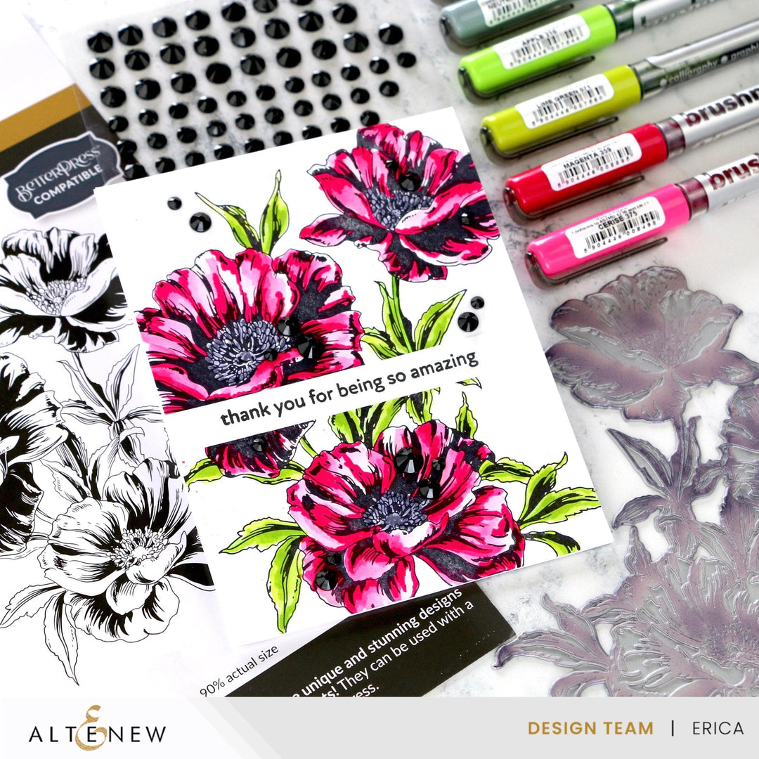 Inked Poppies Press 'n' Foil Plate Set