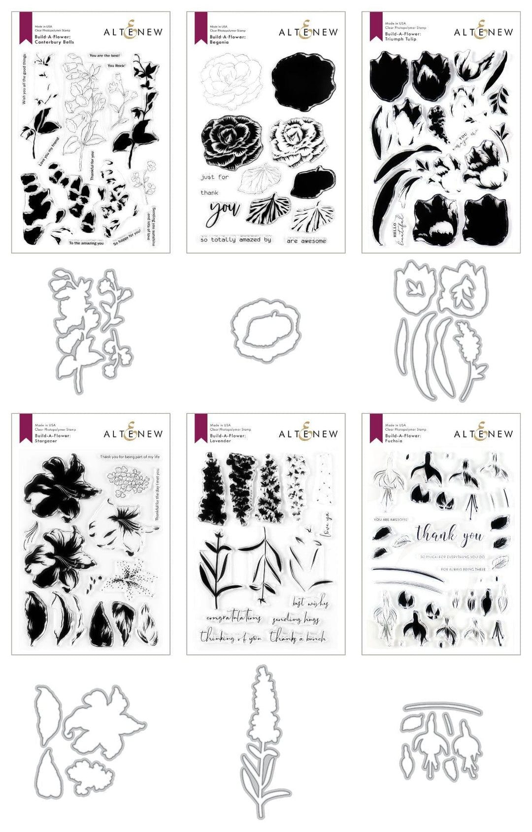 Altenew Build-A-Flower Bundle Build-A-Garden Bundle E