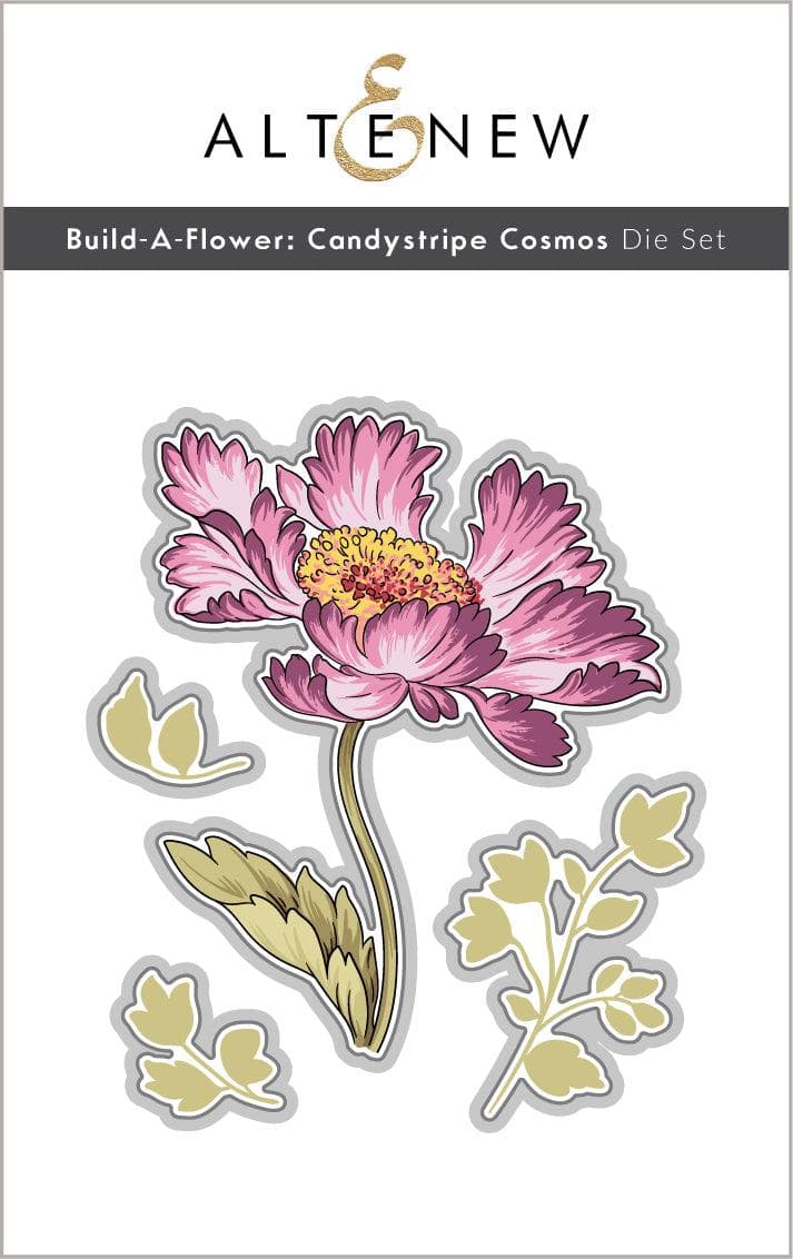 Altenew Build-A-Flower Set Build-A-Flower: Candystripe Cosmos Layering Stamp & Die Set