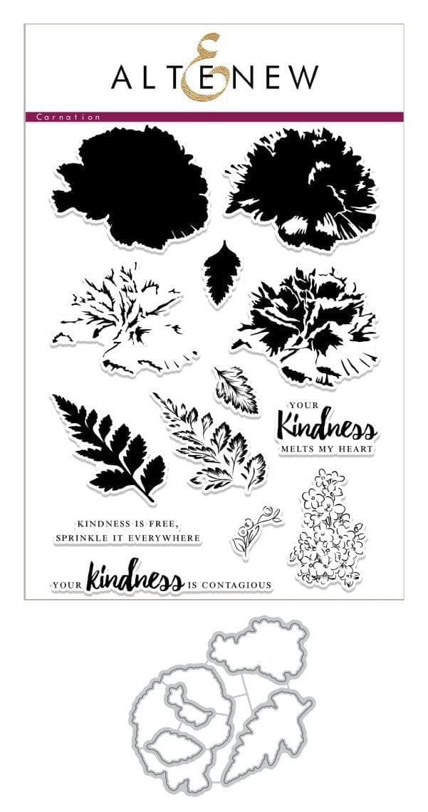 Altenew Build-A-Flower Set Build-A-Flower: Carnation Layering Stamp & Die Set