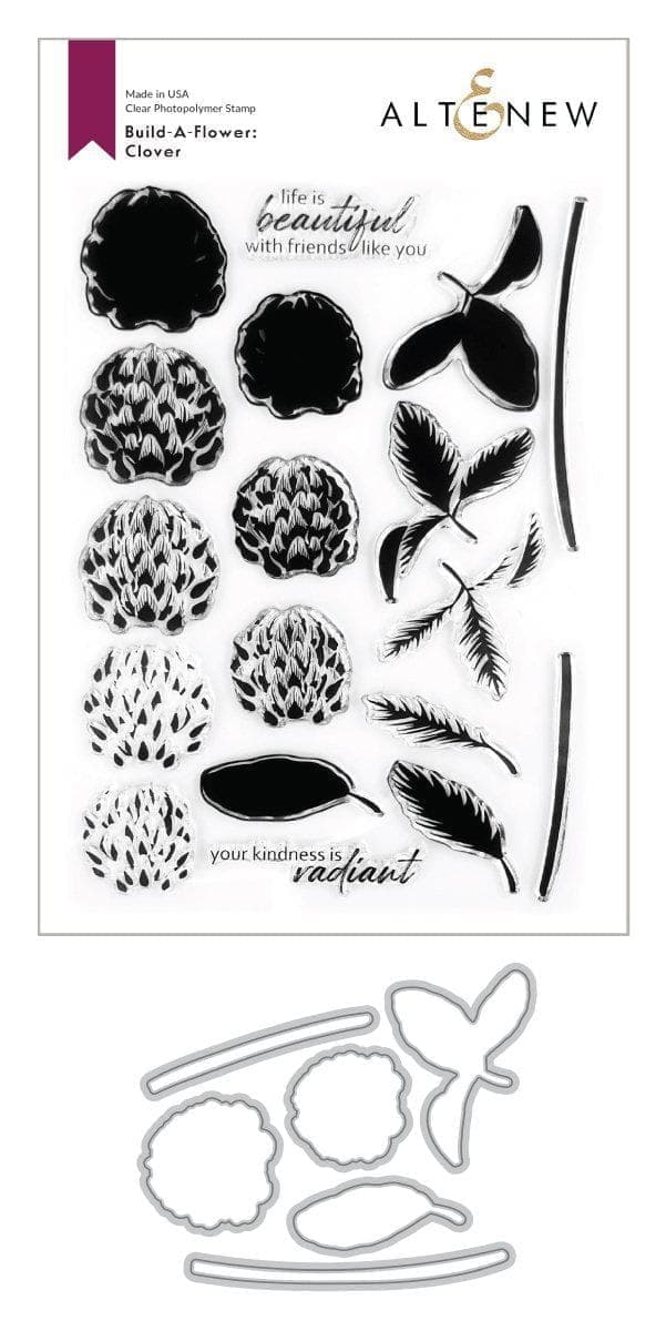 Altenew Build-A-Flower Set Build-A-Flower: Clover Layering Stamp & Die Set