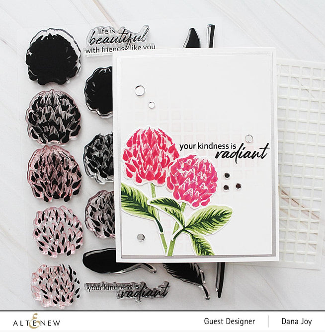 Altenew Build-A-Flower Set Build-A-Flower: Clover Layering Stamp & Die Set