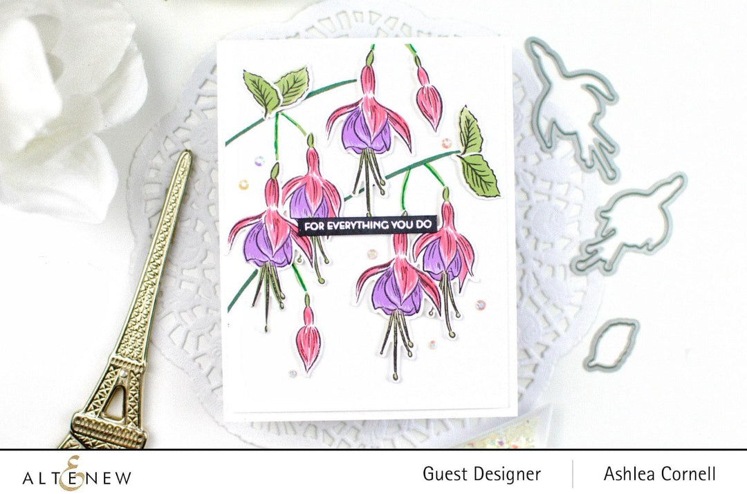 Altenew Build-A-Flower Set Build-A-Flower: Fuchsia Layering Stamp & Die Set