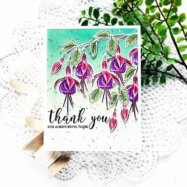 Altenew Build-A-Flower Set Build-A-Flower: Fuchsia Layering Stamp & Die Set