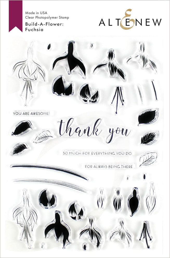 Altenew Build-A-Flower Set Build-A-Flower: Fuchsia Layering Stamp & Die Set