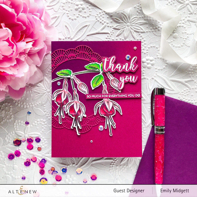 Altenew Build-A-Flower Set Build-A-Flower: Fuchsia Layering Stamp & Die Set