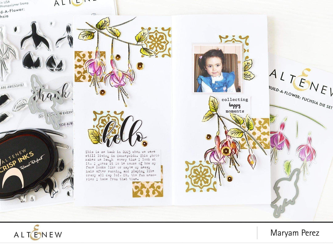 Altenew Build-A-Flower Set Build-A-Flower: Fuchsia Layering Stamp & Die Set