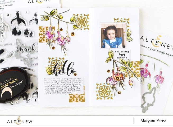 Altenew Build-A-Flower Set Build-A-Flower: Fuchsia Layering Stamp & Die Set