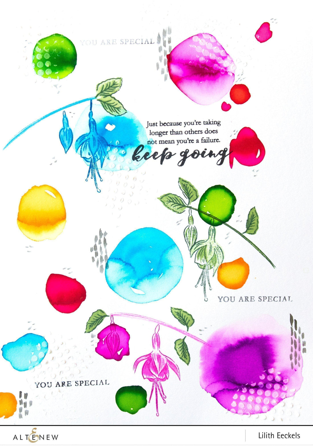 Altenew Build-A-Flower Set Build-A-Flower: Fuchsia Layering Stamp & Die Set
