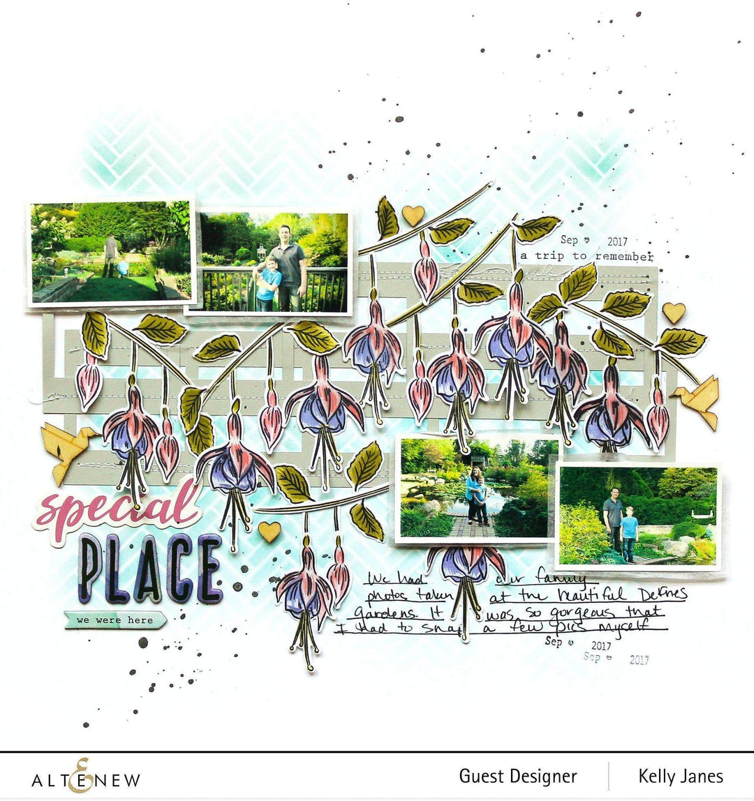 Altenew Build-A-Flower Set Build-A-Flower: Fuchsia Layering Stamp & Die Set