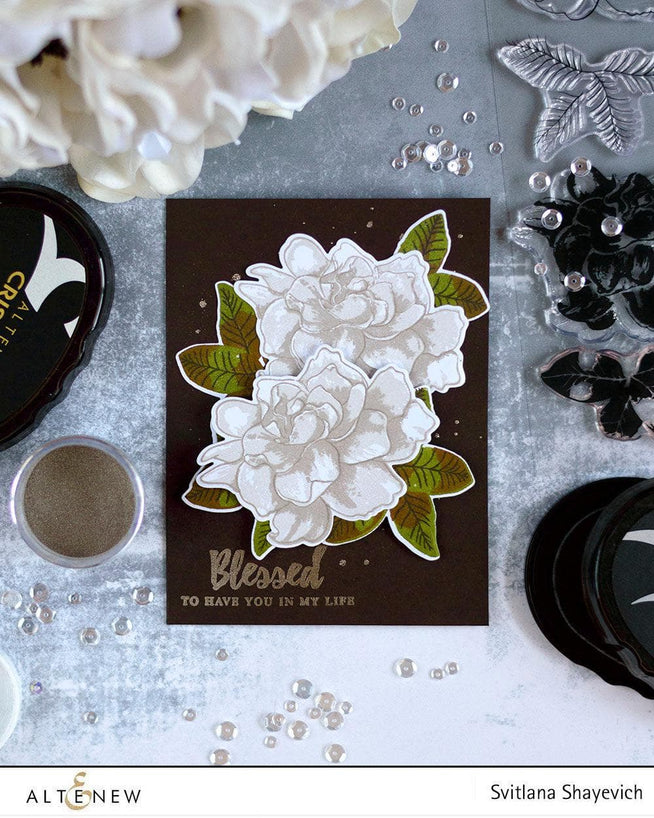 Altenew Build-A-Flower Set Build-A-Flower: Gardenia Layering Stamp & Die Set