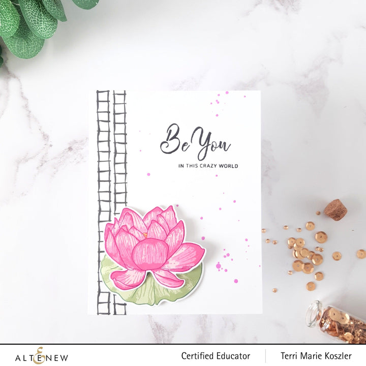 Altenew Build-A-Flower Set Build-A-Flower: Indian Lotus Layering Stamp & Die Set