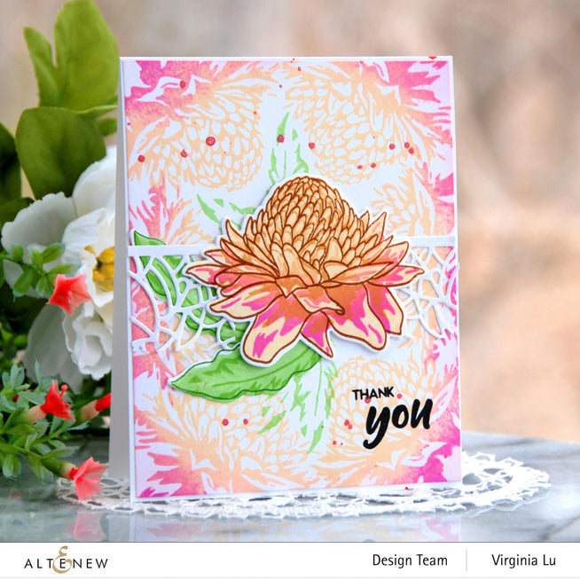 Altenew Build-A-Flower Set Build-A-Flower: Torch Ginger Layering Stamp & Die Set