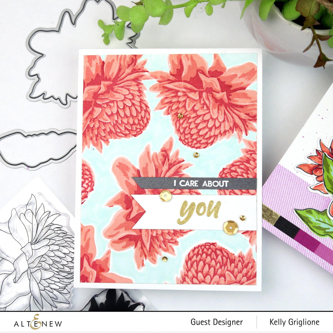 Altenew Build-A-Flower Set Build-A-Flower: Torch Ginger Layering Stamp & Die Set