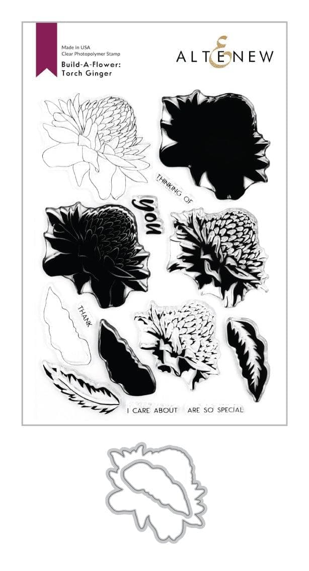 Altenew Build-A-Flower Set Build-A-Flower: Torch Ginger Layering Stamp & Die Set