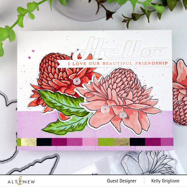 Altenew Build-A-Flower Set Build-A-Flower: Torch Ginger Layering Stamp & Die Set