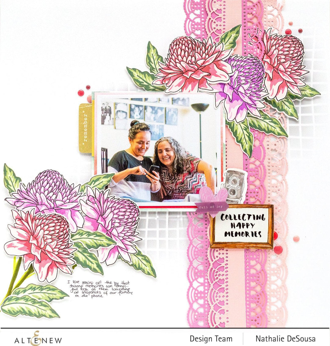 Altenew Build-A-Flower Set Build-A-Flower: Torch Ginger Layering Stamp & Die Set