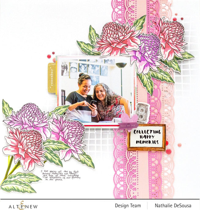 Altenew Build-A-Flower Set Build-A-Flower: Torch Ginger Layering Stamp & Die Set