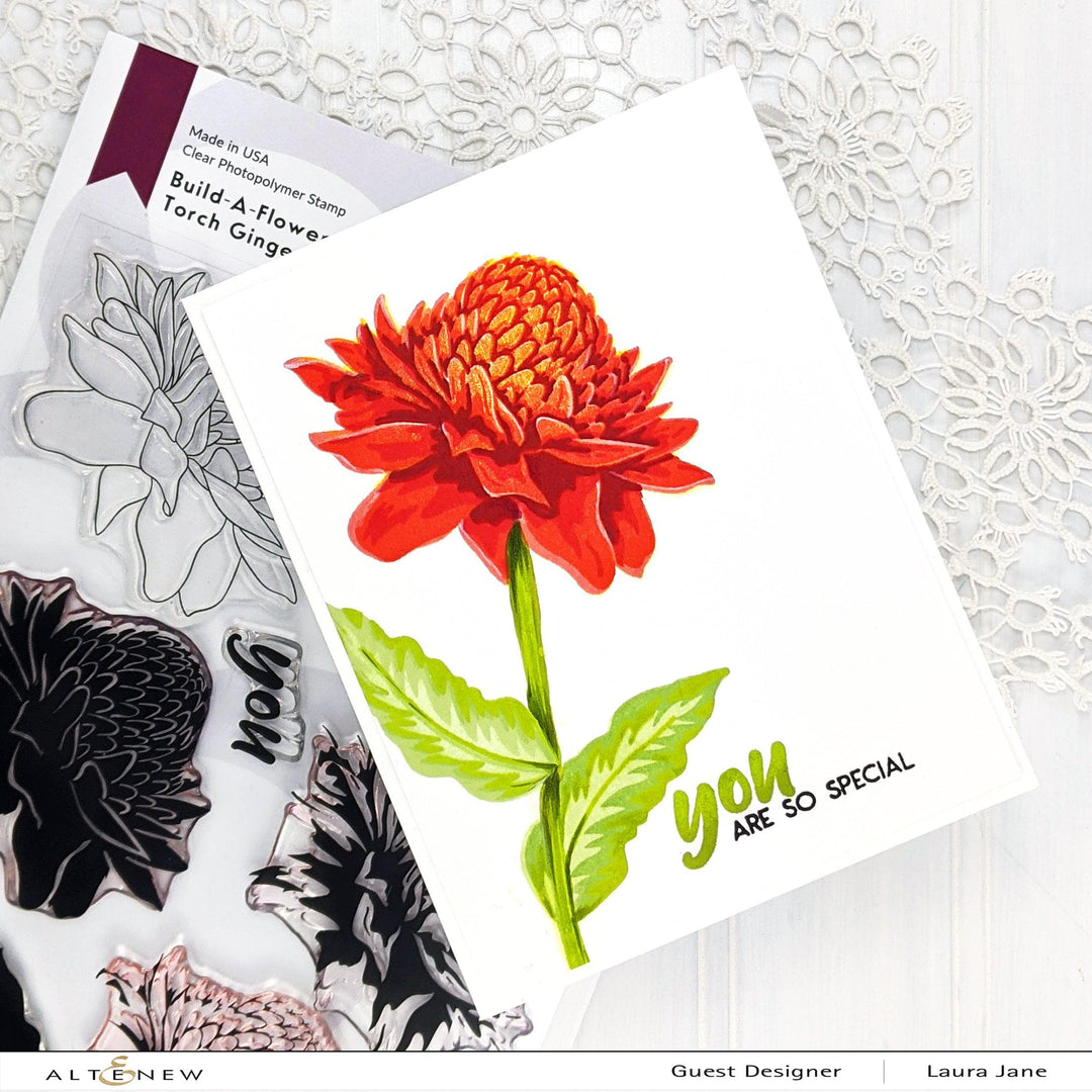 Altenew Build-A-Flower Set Build-A-Flower: Torch Ginger Layering Stamp & Die Set