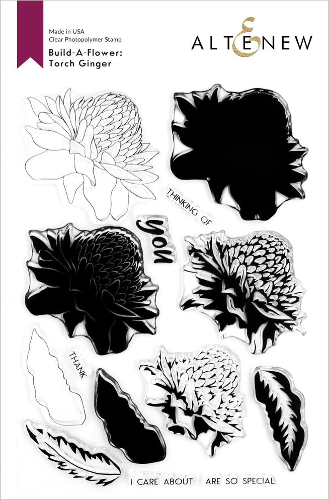 Altenew Build-A-Flower Set Build-A-Flower: Torch Ginger Layering Stamp & Die Set