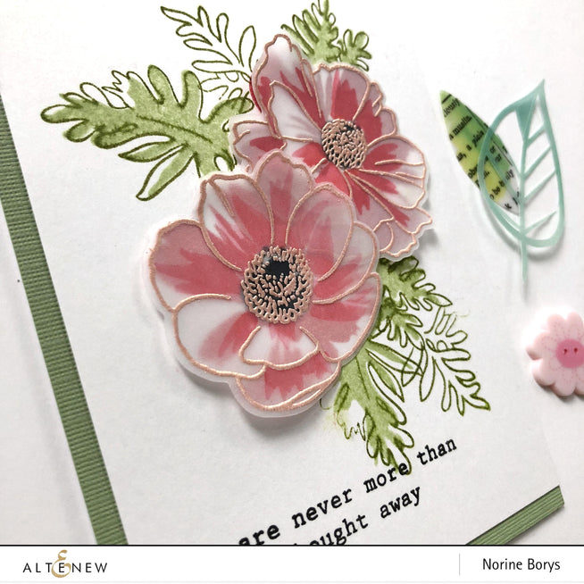 Altenew Build-A-Flower Set Build-A-Flower: Anemone Coronaria Layering Stamp & Die Set & Ink Bundle
