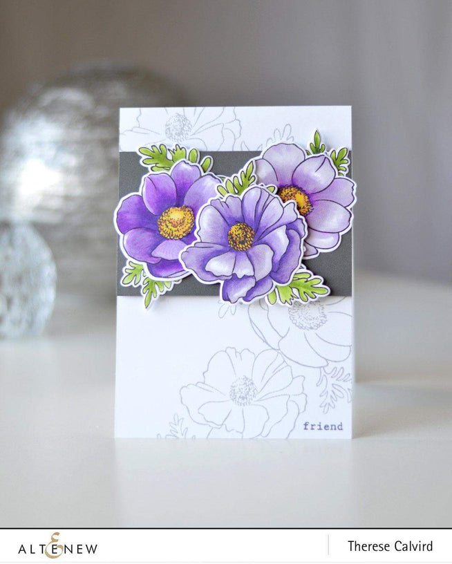 Altenew Build-A-Flower Set Build-A-Flower: Anemone Coronaria Layering Stamp & Die Set & Ink Bundle