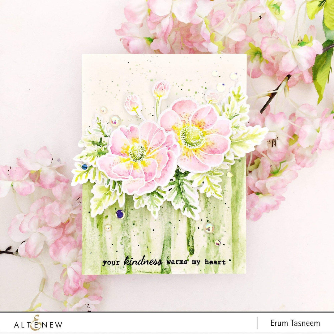 Altenew Build-A-Flower Set Build-A-Flower: Anemone Coronaria Layering Stamp & Die Set & Ink Bundle