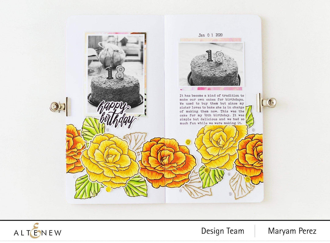 Altenew Build-A-Flower Set Build-A-Flower: Begonia Layering Stamp & Die Set & Ink Bundle
