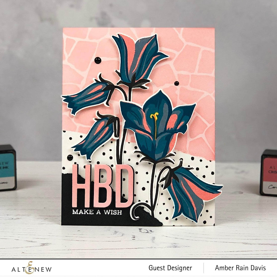 Altenew Build-A-Flower Set Z - Build-A-Flower: Bellflower Layering Stamp & Die Set & Ink Bundle