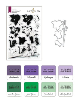 Altenew Build-A-Flower Set Z - Build-A-Flower: Bellflower Layering Stamp & Die Set & Ink Bundle